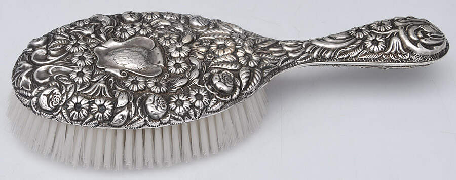 GNH3 (Sterling, Hollowware) Hair Brush by George Nathan & Ridley Hayes-1