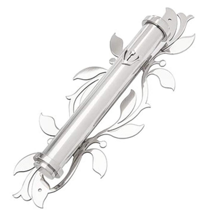 Judaica (Hollowware, Stainless) Mezuzah without Scroll, Solid Piece by Godinger-1