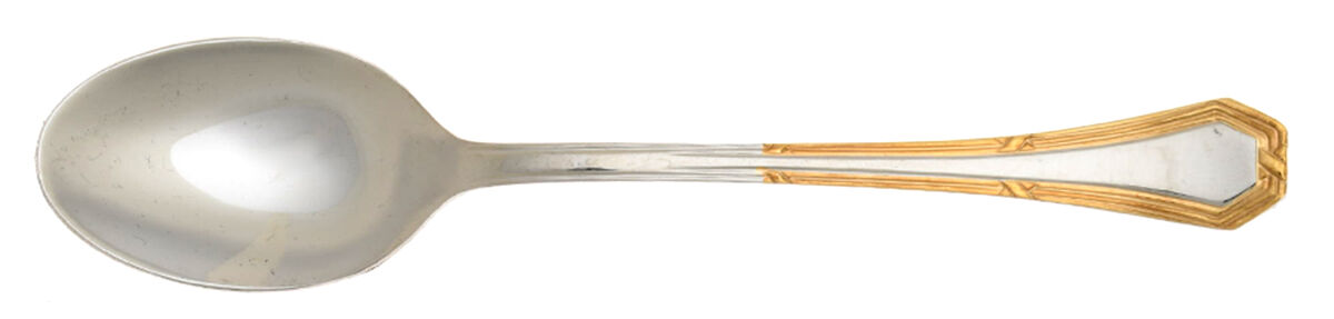 GGN15 (Stainless, Gold Accent) Five O'Clock Teaspoon by Gottinghen-1