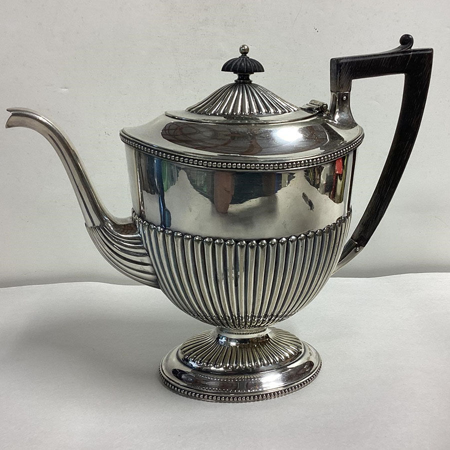 01170 (Silverplate, Hollowware) Teapot with Wood Handle by Gorham Silver-1