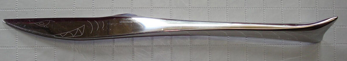 Fishstix (Stainless) Modern Solid Knife by Galleyware (Flatware)-1