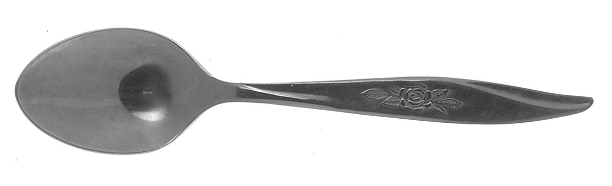 Avon Rose (Stainless) Straight Handle Baby Spoon by Hanford Forge-1