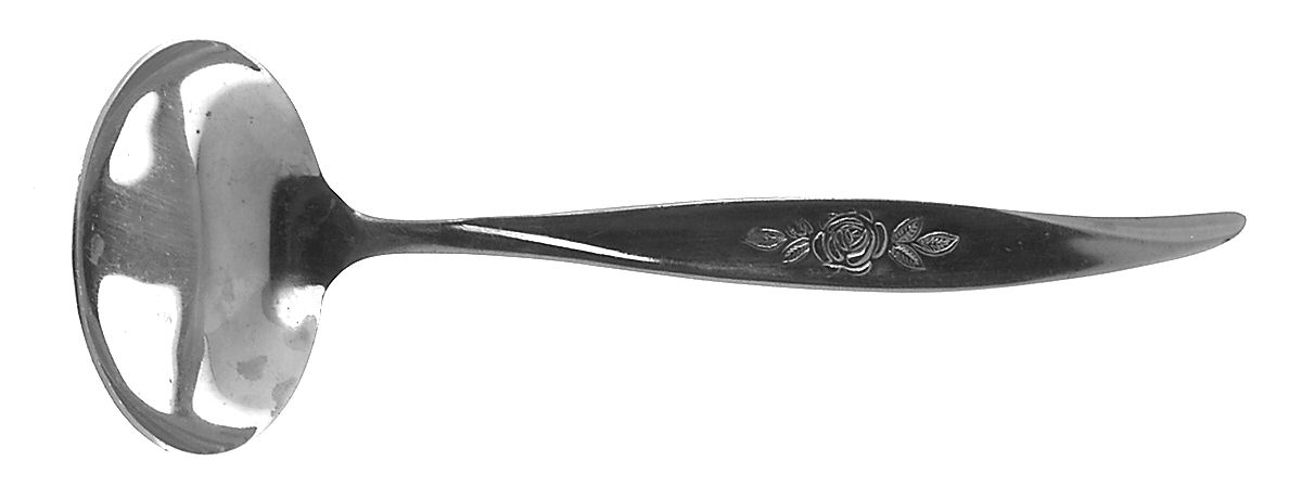 Avon Rose (Stainless) Solid Gravy Ladle by Hanford Forge-1
