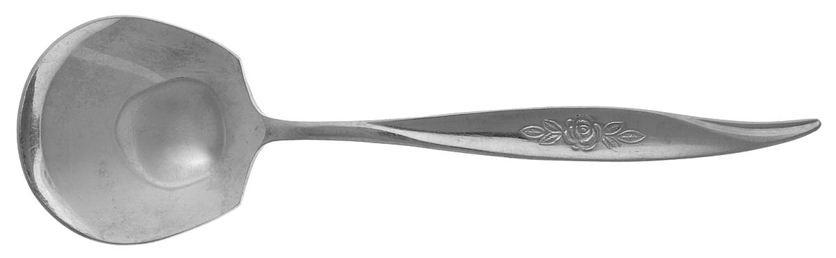 Avon Rose (Stainless) Solid Smooth Casserole Spoon by Hanford Forge-1