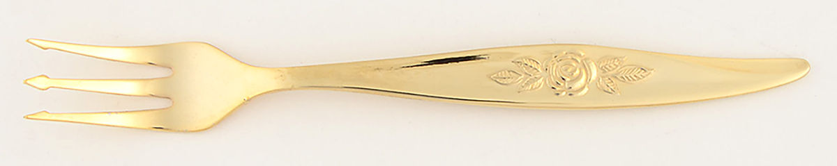 Avon Rose (Gold Electroplate) Cocktail/Seafood Fork by Hanford Forge-1