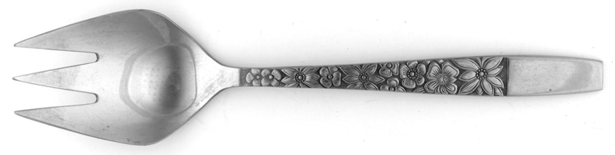 Spring Lake (Stainless) Solid Serving Fork by Hanford Forge-1