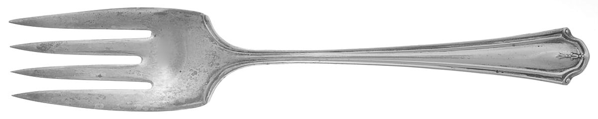 Dixie (Silverplate, 1916) Medium Solid Cold Meat Serving Fork by Hallmark-1