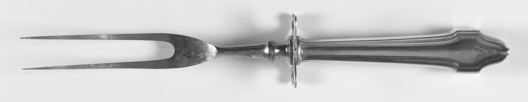HAS1 (Sterling, No Monograms) Small Carving Fork W/Sterling Guard by Hallmark-1