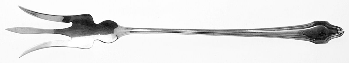 HAS1 (Sterling, No Monograms) Large Lettuce Serving Fork by Hallmark-1