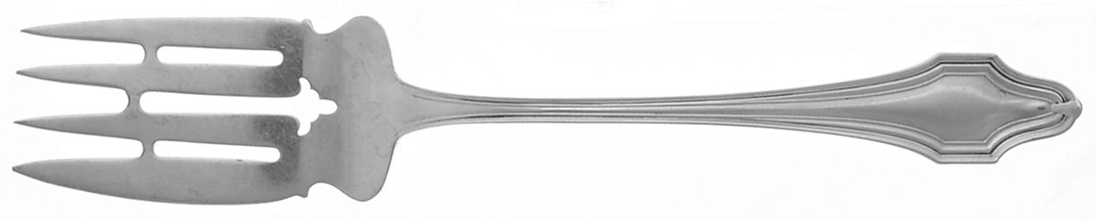 HAS1 (Sterling, No Monograms) Small Solid Cold Meat Serving Fork by Hallmark-1