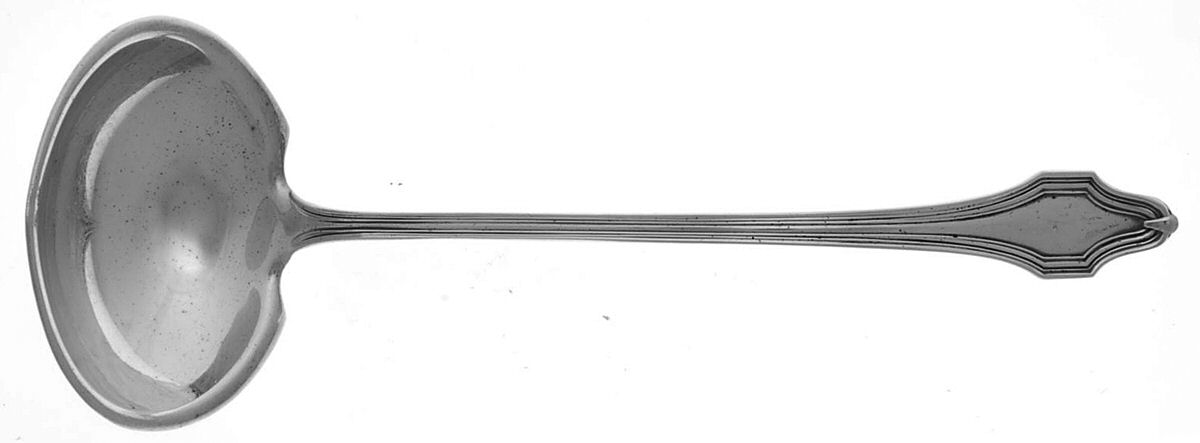 HAS1 (Sterling, No Monograms) Solid Piece Cream Ladle by Hallmark-1