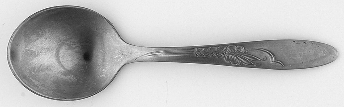 Heather (Stainless) Straight Handle Baby Spoon by Unknown Mfg Silver-1