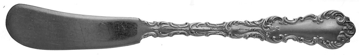Louis (Silverplate) Flat Handle Butter Spreader by Haddon Plate-1