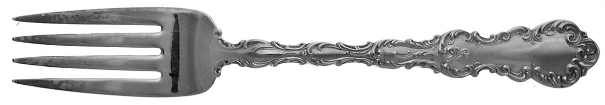Louis (Silverplate) Medium Solid Cold Meat Serving Fork by Haddon Plate-1