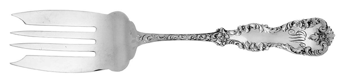 HMD2 (STERLING) Medium Solid Cold Meat Serving Fork by Hamilton & Diesinger-1