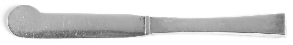 Bell (Sterling) Hollow Handle Paddle Butter Spreader (Solid) by Hans Hansen (Denmark)-1