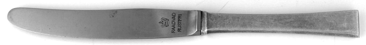 Bell (Sterling) Modern Hollow Butter Spreader (Stainless) by Hans Hansen (Denmark)-1