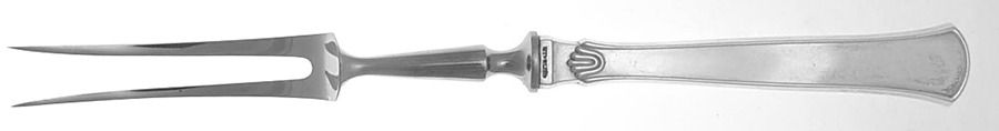 Koldring (Sterling) Large Stainless-Prong Roast Carving Fork by Hans Hansen (Denmark)-1