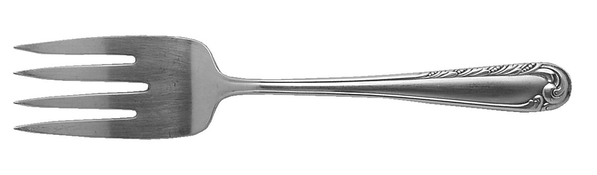 Love Song (Silverplate, 1950) Medium Solid Cold Meat Serving Fork by Heritage China-1