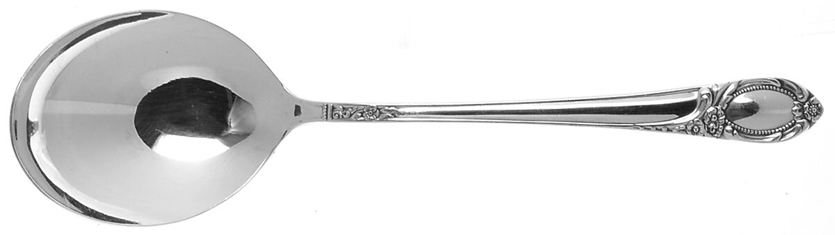 Silver Locket (Silverplate) Round Bowl Soup Spoon (Cream Soup) by Heritage China-1