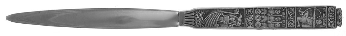 Kongetinn (Pewter) Letter Opener with Stainless Blade by Hardanger-1