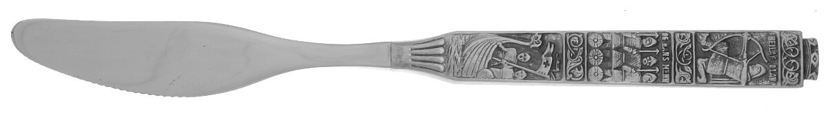 Kongetinn (Pewter) Breakfast Knife with Stainless Blade by Hardanger-1