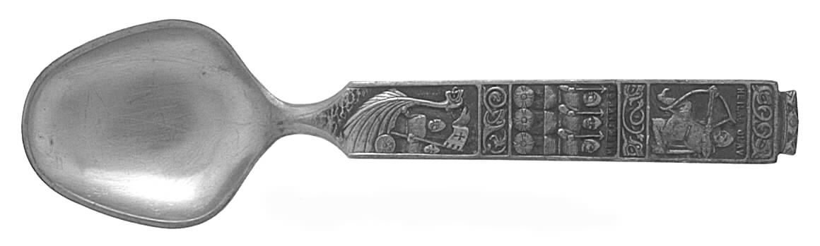 Kongetinn (Pewter) Solid Compote Serving Spoon by Hardanger-1
