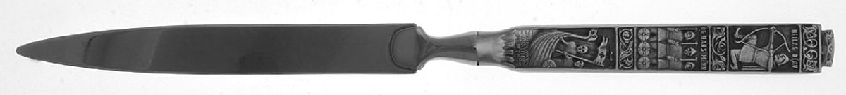 Kongetinn (Pewter) Large Letter Opener with Stainless Blade by Hardanger-1