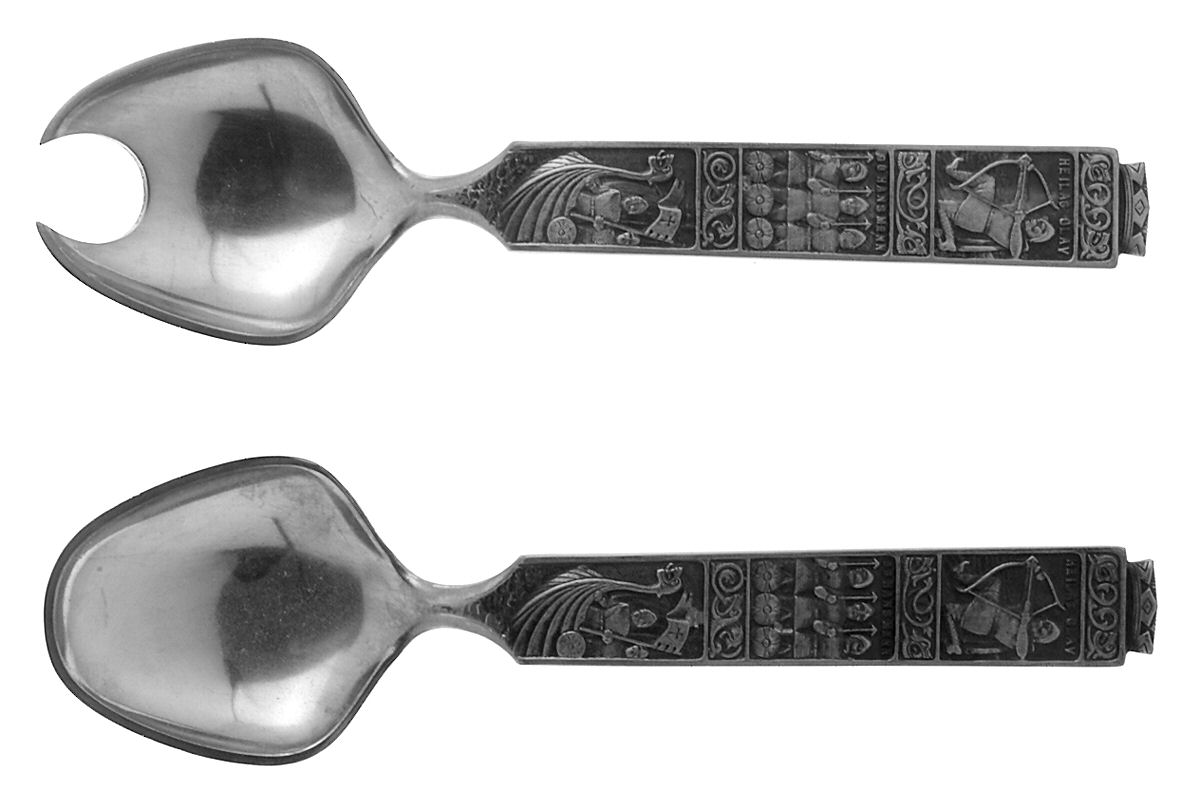 Kongetinn (Pewter) (2 Pc) Solid Salad Set by Hardanger-1