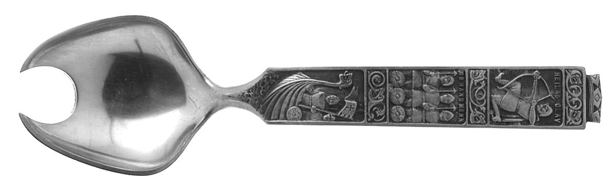 Kongetinn (Pewter) Solid Salad Serving Fork by Hardanger-1