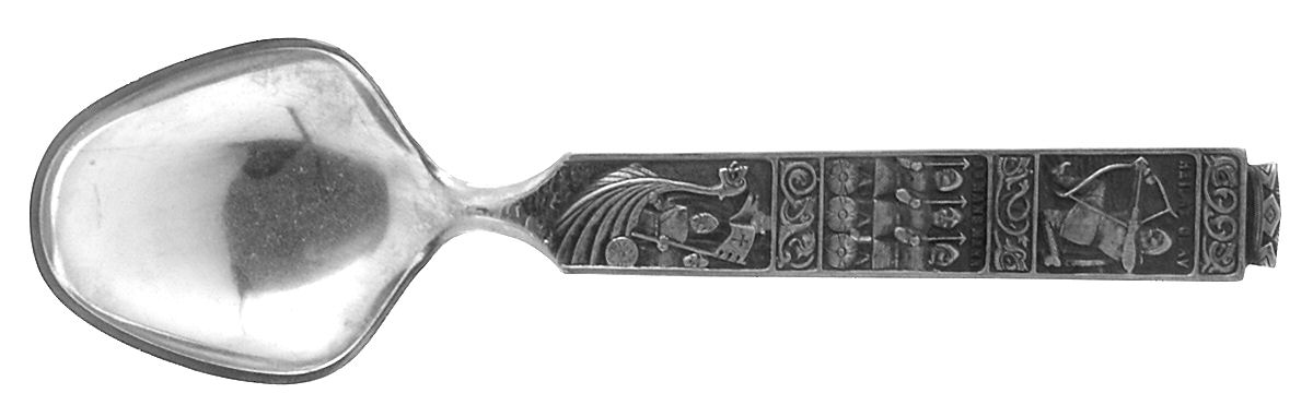Kongetinn (Pewter) Solid Salad Serving Spoon by Hardanger-1