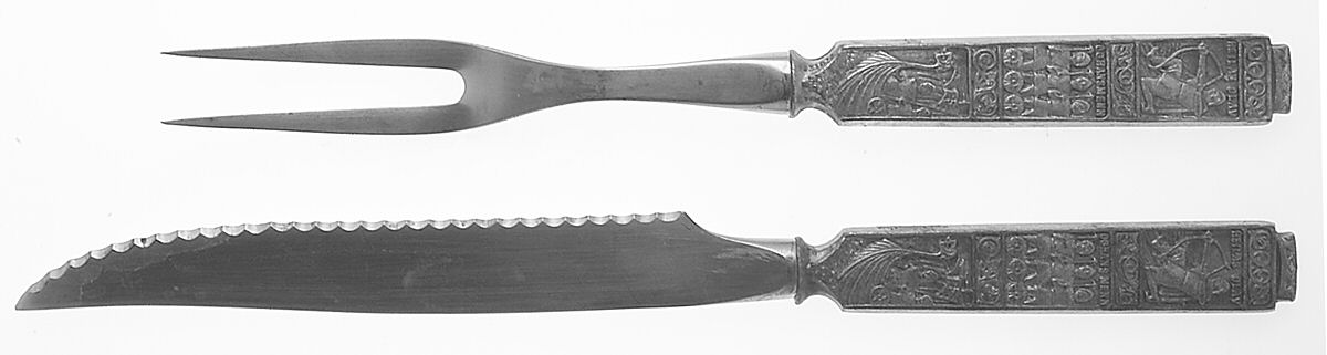Kongetinn (Pewter) Small Stainless Blade 2-Piece Steak Carving Set by Hardanger-1