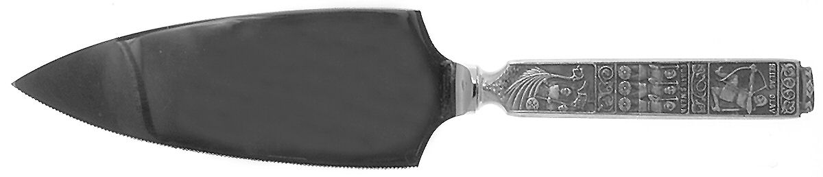 Kongetinn (Pewter) Pie Server with Stainless Blade by Hardanger-1