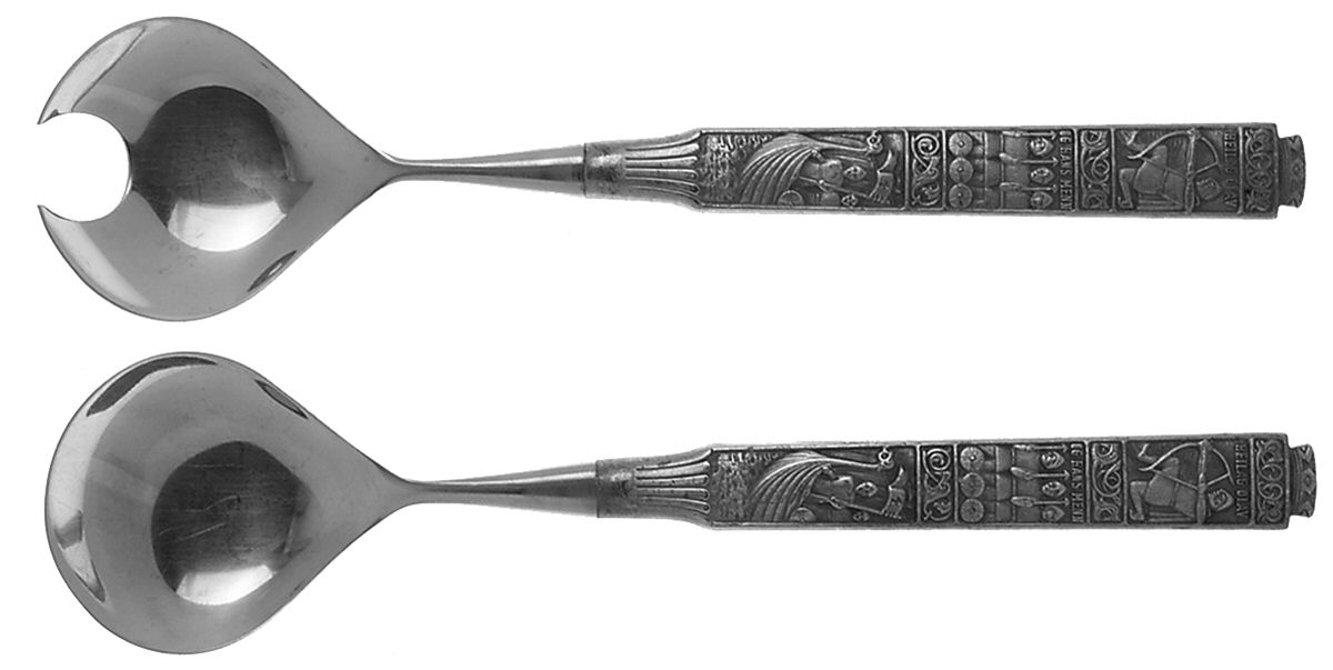 Kongetinn (Pewter) Solid Oversized Serving Salad Set by Hardanger-1