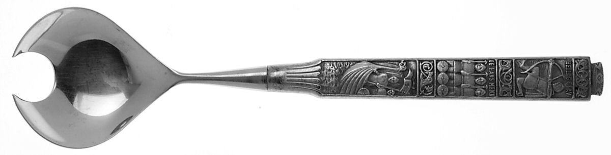 Kongetinn (Pewter) Oversize Solid Salad Servng Fork by Hardanger-1