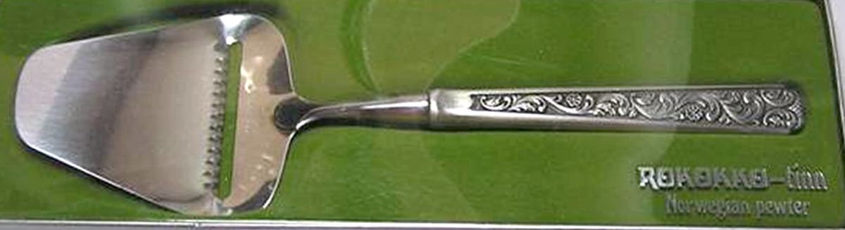 Rokokko (Pewter) Cheese Plane with Stainless Plane by Hardanger-1
