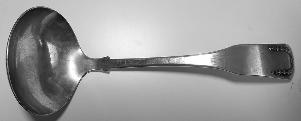 Ivanhoe (Silverplate) Solid Gravy Ladle by Hibbard, Spencer, Bart-1