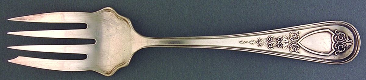 Pilgrim (Silverplate, 1911) Medium Solid Cold Meat Serving Fork by Hibbard, Spencer, Bart-1