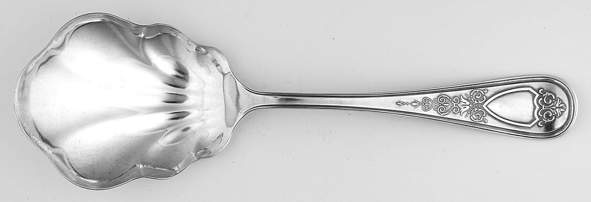 Pilgrim (Silverplate, 1911) Solid Shell Casserole Spoon by Hibbard, Spencer, Bart-1