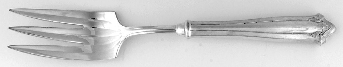 One (Silverplate) Medium Cold Meat Serving Fork, Plated Tines by 1865 H Sears & Son-1