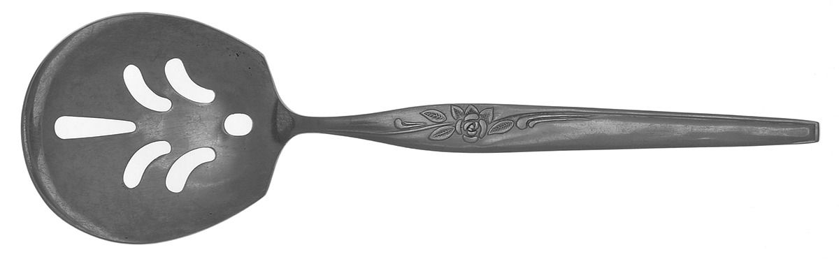 Island Queen (Stainless, Floral) Pierced Tablespoon (Serving Spoon) by Hull-1