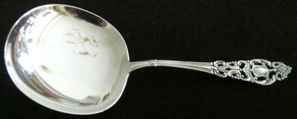 York (Sterling, 1898) Solid Bon Bon Spoon by Howard Sterling -1