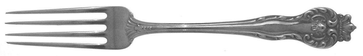 Queen (Sterling, 1893) Luncheon/Dessert Fork, Solid Piece by Howard Sterling -1