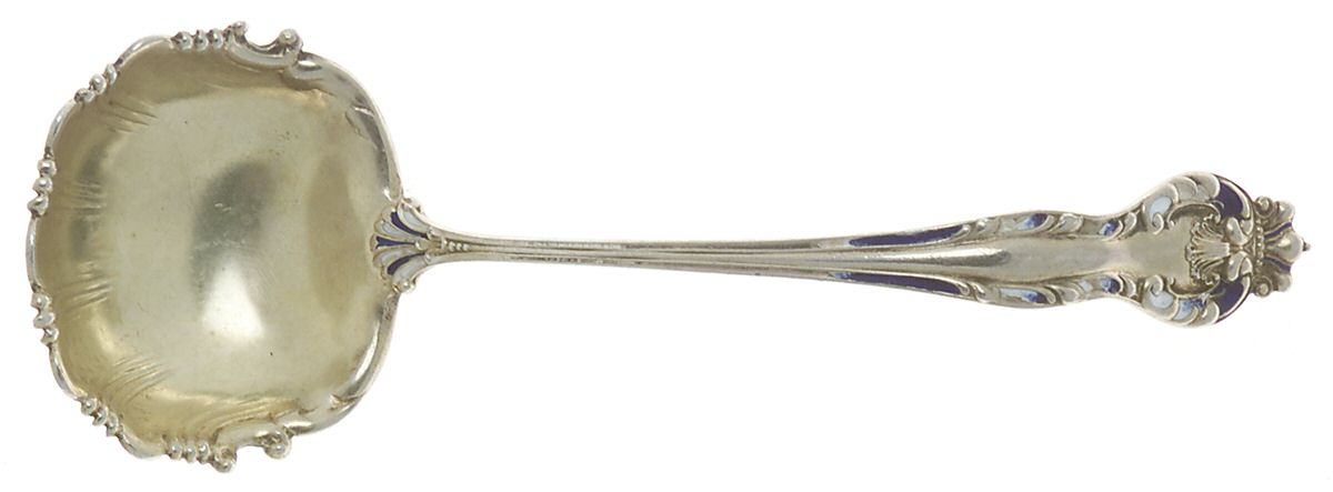 Queen (Sterling, 1893) Enameled Solid Piece Cream Ladle by Howard Sterling -1
