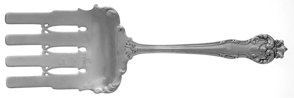 Queen (Sterling, 1893) Large Solid Asparagus Serving Fork by Howard Sterling -1