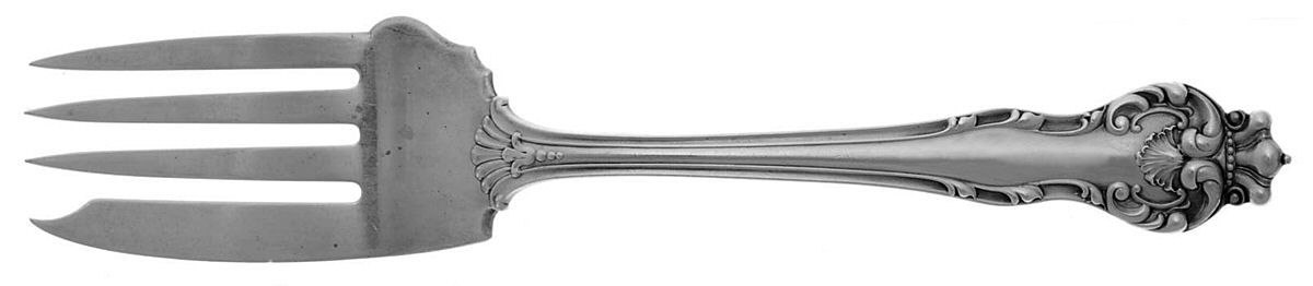 Queen (Sterling, 1893) Medium Solid Cold Meat Serving Fork by Howard Sterling -1