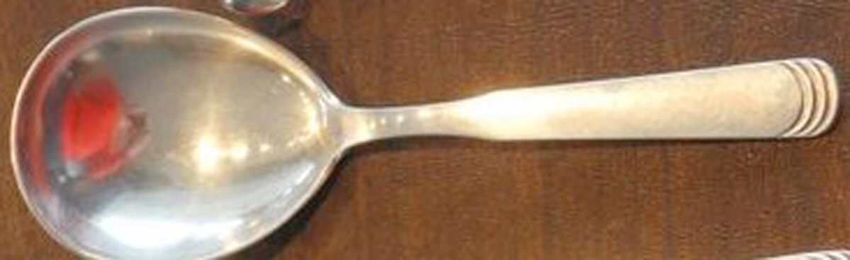 Ripple (Sterling) Solid Serving Spoon by Hans Hansen (Denmark)-1