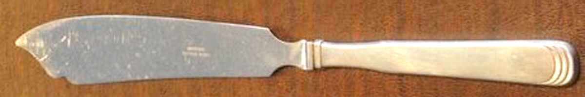 Ripple (Sterling) Cake Knife with Stainless Blade by Hans Hansen (Denmark)-1