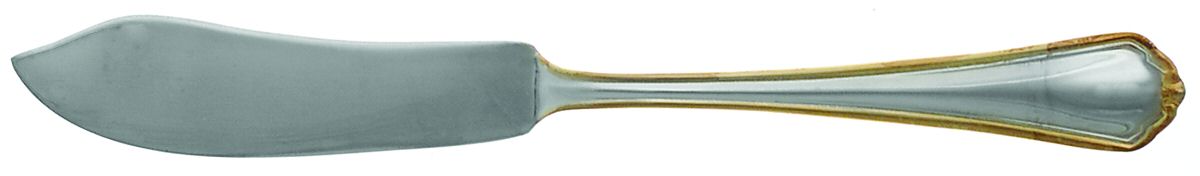 Knights Bridge (gold accent) Flat Handle Master Butter Knife by Heritage China-1