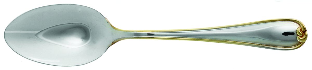 Hampton (Silverplate, Gold Accent) Teaspoon by Heritage China-1